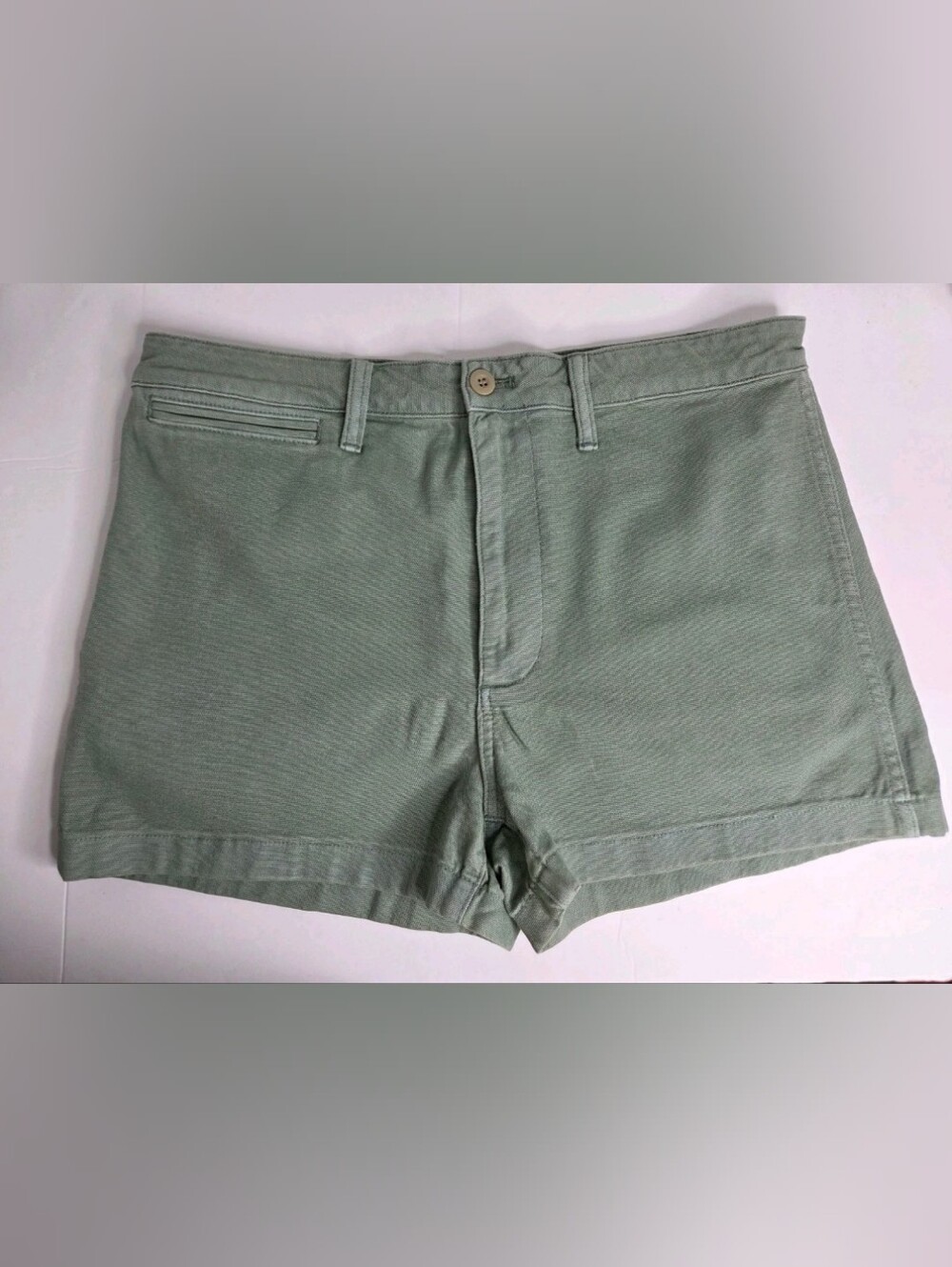 Madewell Women's Emmett Cotton Shorts Size 32 NwT High Rise Denim Army Green Nwt